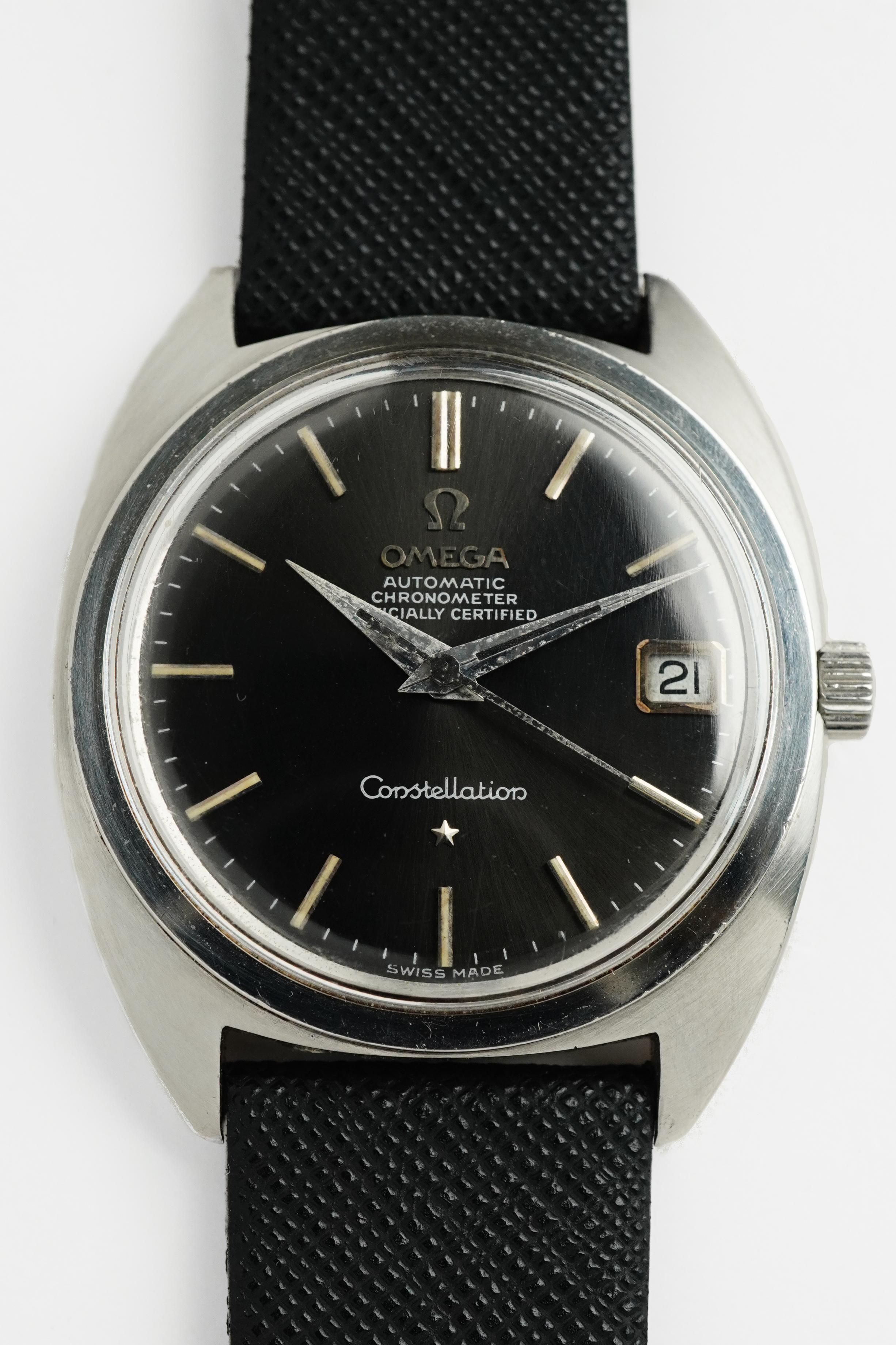 Omega Constellation Black Dial - Omega | tankawatches.com