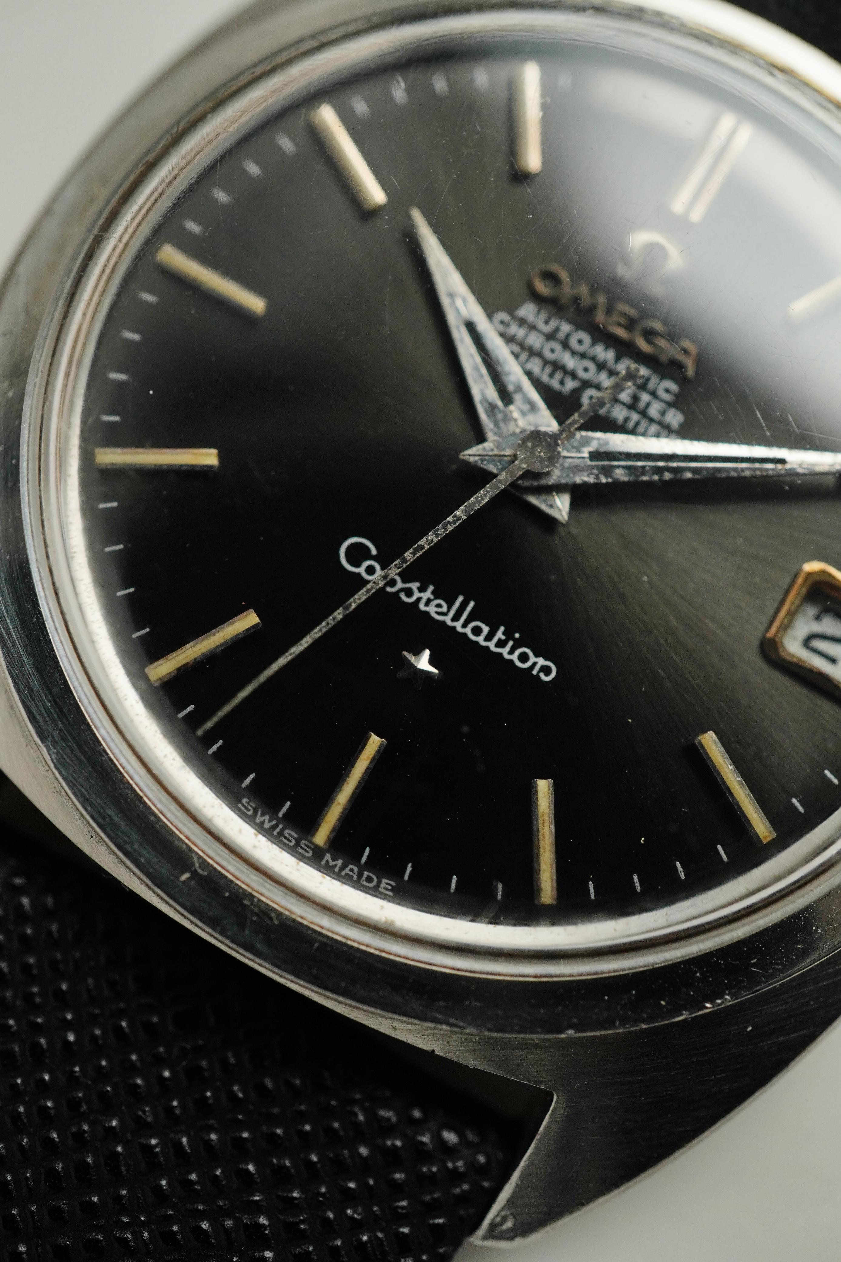 Omega Constellation Black Dial - Omega | tankawatches.com
