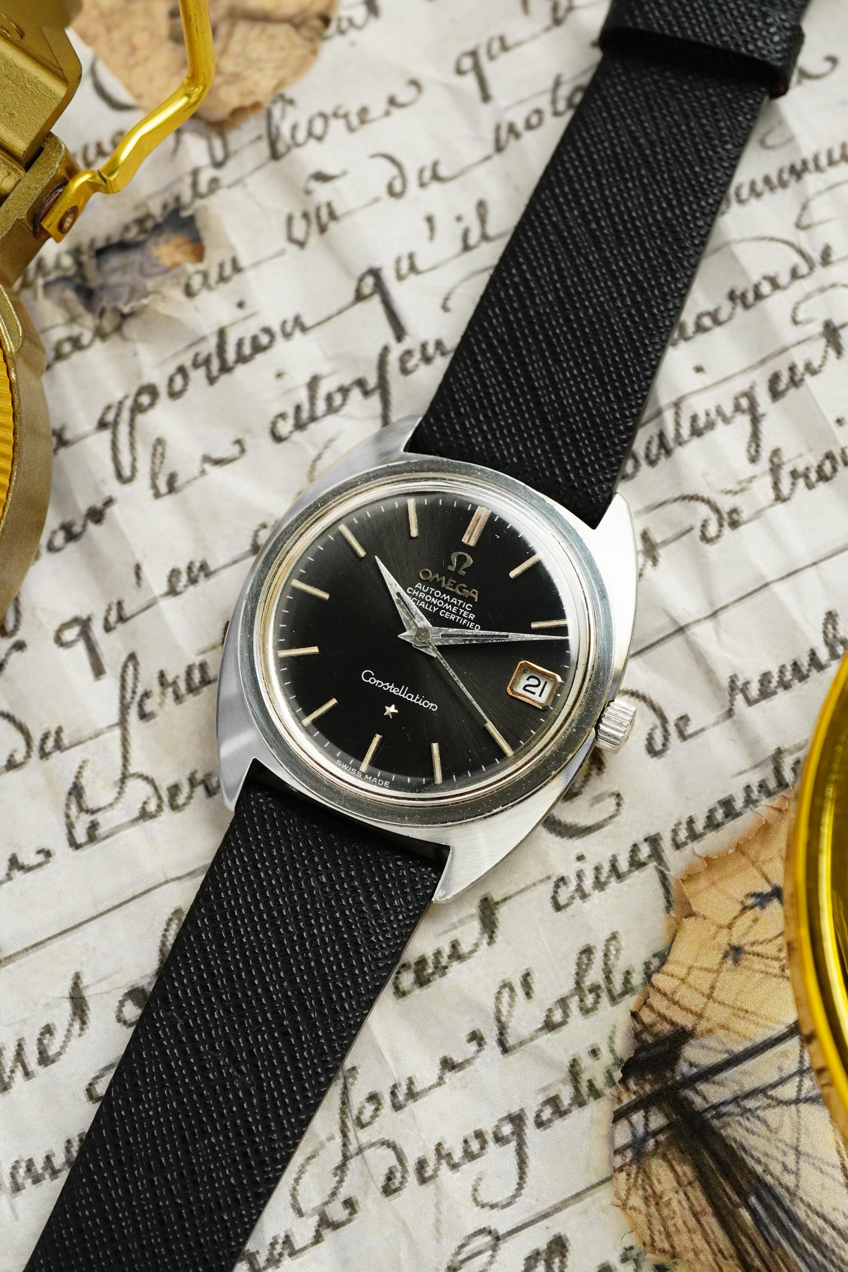 Omega Constellation Black Dial - Omega | tankawatches.com