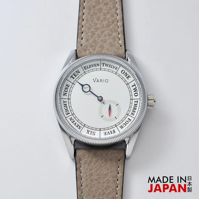 Vario VERSA Reversible Dual Time Silver-Black MoP Watch - Vario