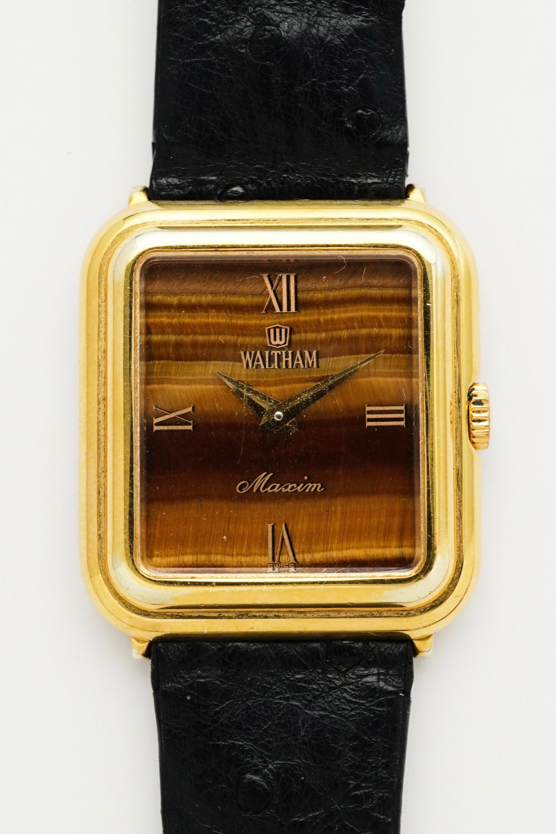 Vintage WALTHAM L.Maxim 手巻き タイガーアイ Waltham Maxim Tiger Eye Dial - Waltham | tankawatches.com
