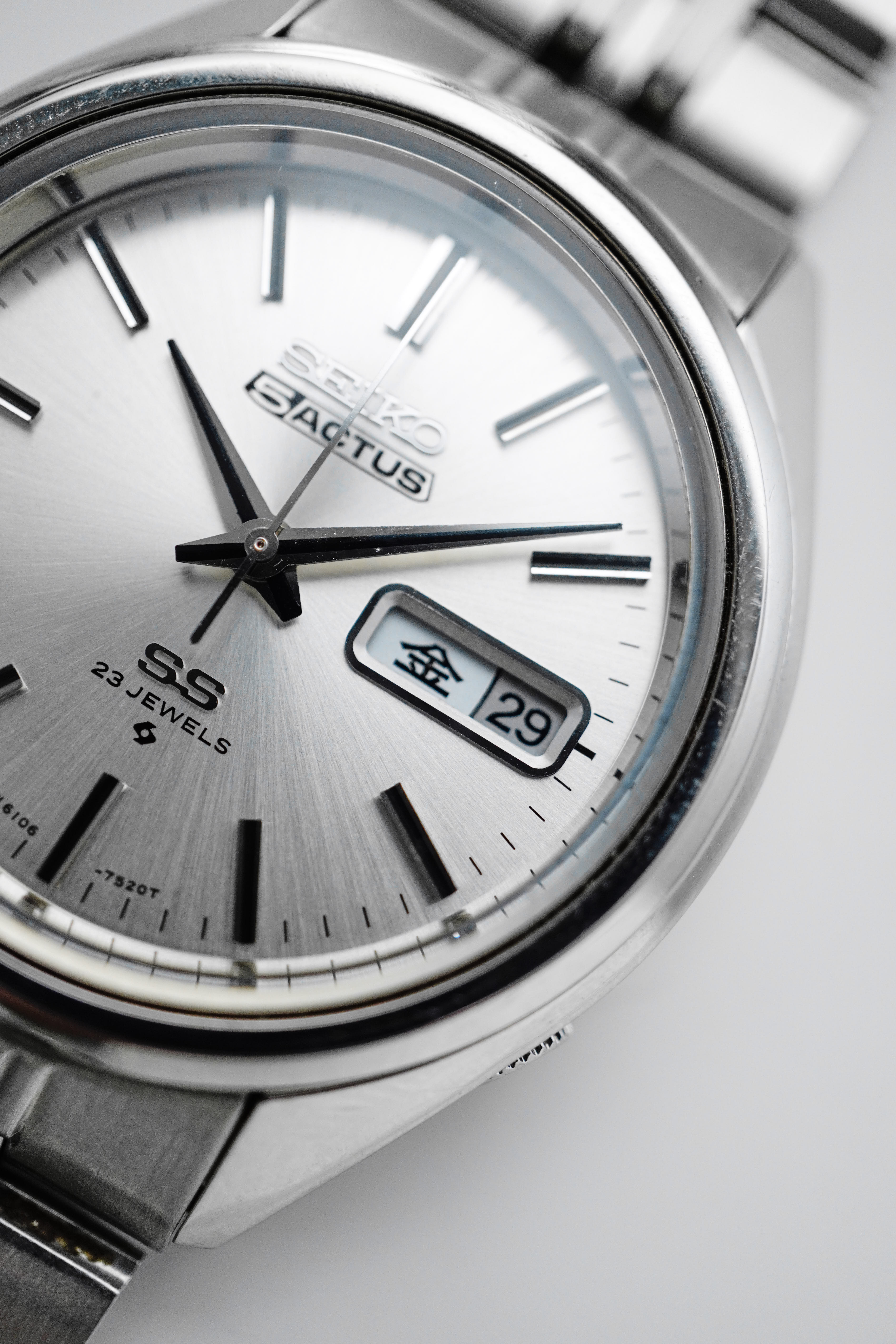 13/130☆SEIKO 5 ACTUS SS 23石 腕時計 6106-8690 セイコー カット 